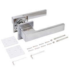 АЛЛЮР АРТ &quot;РИНГО&quot; SC+L7050S SC+BK-S2 SC (8390/S7050) матовый хром Комплект ручка и защ с фикс (20)