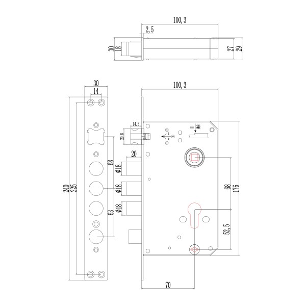 Электронный замок Sanyo D200 Tuya DM70 с WiFi, с видеодомофоном, черный