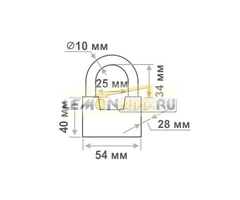 Замок навесной ЗН-407 (3кл.)