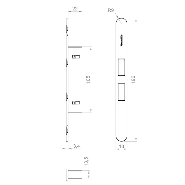 Магнитная защелка GRAVITY.PUSH G01.196.22.105  WH Белый