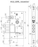 Замок врезной сувальдный с защёлкой 252/RL (тех. комплектация), 4 кл.