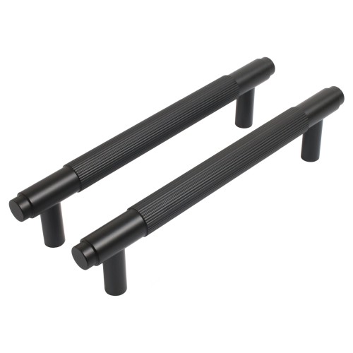 StahlBuro AP2309-128 2шт., BL матовый черный. Ручка-скоба мебельная (15, 150)