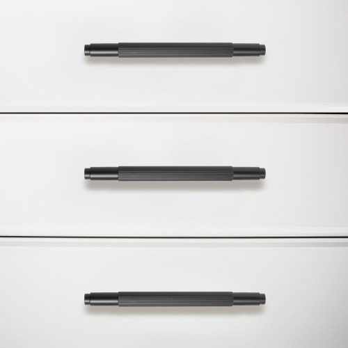 StahlBuro AP2309-128 2шт., BL матовый черный. Ручка-скоба мебельная (15, 150)