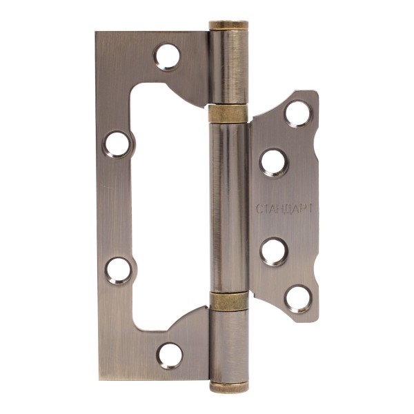 СТАНДАРТ 100х63х2мм 2BB AB ст.бронза Петля накладная без врезки 1 шт (100,20)