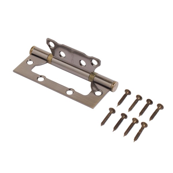 СТАНДАРТ 100х63х2мм 2BB AB ст.бронза Петля накладная без врезки 1 шт (100,20)