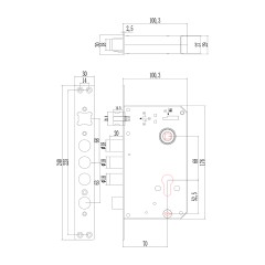 Электронный замок Sanyo D300 Tuya DM70 с WiFi, с распознаванием лиц, черный