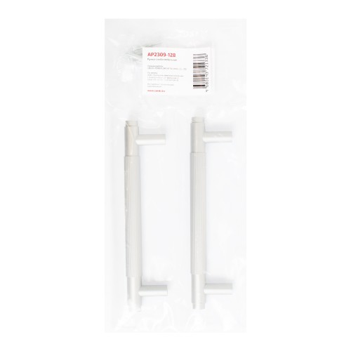 StahlBuro AP2309-128 2шт., W матовый белый хром. Ручка-скоба мебельная (15, 150)