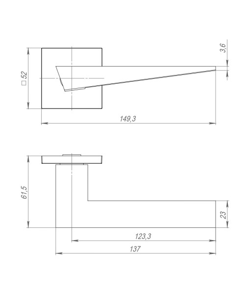 Ручка раздельная K.JS51.TRIO BL-24 черный