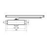 БУЛАТ Доводчик дверной ARCTIC (АРКТИК) ДД 502/4 AH-B (40-90 кг) черный со скольз.тяг, морозостойкий