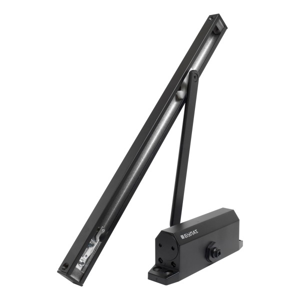 БУЛАТ Доводчик дверной ARCTIC ДД 502/4 AH-B (40-90 кг) черный со скольз. тягой, морозостойкий (10)