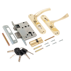 АЛЛЮР ЗВ 4-103 GP латунь Замок врезной с/руч (20)