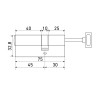 Стандарт MAX 75 S (45x30S) SN 5кл перф.ключ/шток Цилиндровый механизм(80,10)