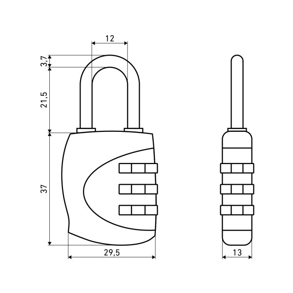 АЛЛЮР ВС1К-27/4 (F5) оранжевый кодовый d=4мм Замок навесной НОВИНКА (192,12)