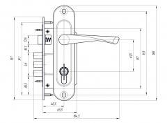 Д-град Зенит ЗВ7-60-01 золото-лак Замок врезной с/руч (15)