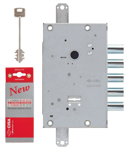 Замок врезной сувальдный NEW CAMBIO FACILE 57.655.48 (тех. упаковка), ключ 64 мм