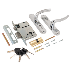 АЛЛЮР ЗВ 4-132 CP хром Замок врезной с/руч (20)