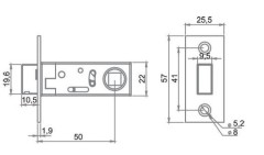 RENZ  Magn 5-50 C хром Защелка магнитная (80,20)