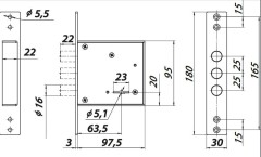 Балашиха ЗВ8 882.0.0 4 кл. трехриг. б/о Замок врезной б/руч (20)