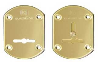 Накладки сувальдные "Гардиан" латунь ГЛ 21 /пара/, объемная /123:471/