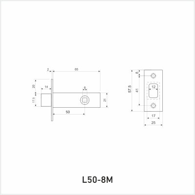 АЛЛЮР АРТ L50-8M MBN графит магнитная б/ручек Защёлка (100)
