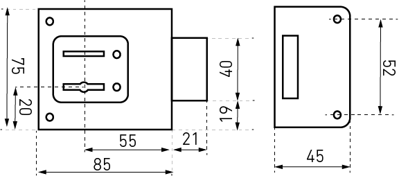 Птимаш ЗН4-1 бронза Замок накладной (30,18)