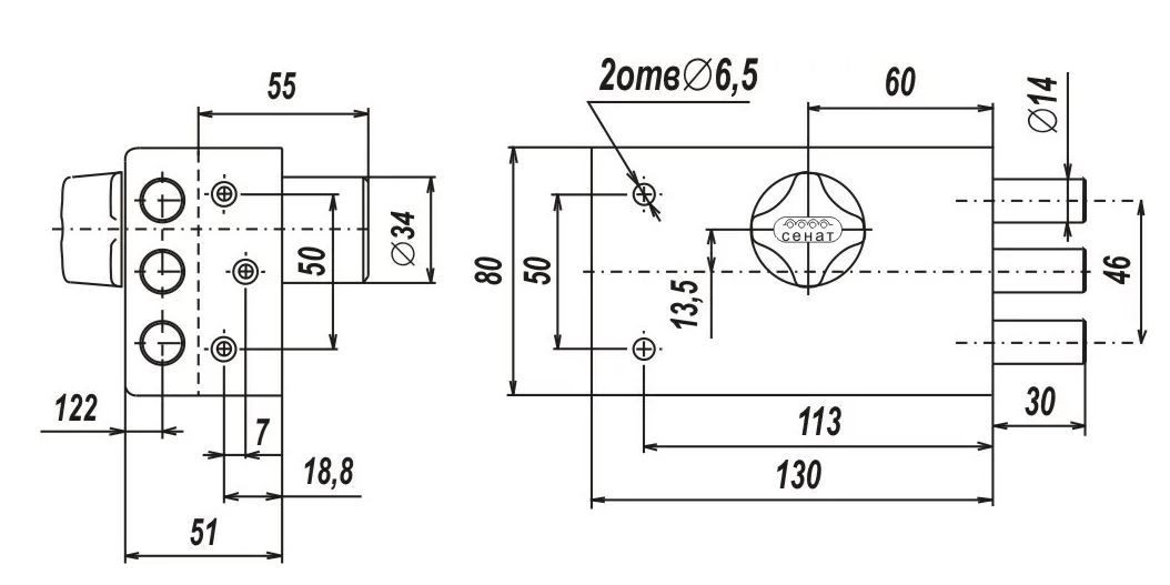 Сенат ЗНП 1-5 5кл б/о [Ит] Соболь помповый 153 Замок накладной (4)