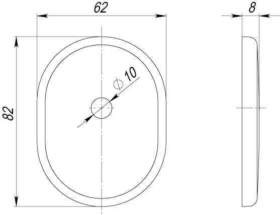 Декоративная накладка на цилиндр со штоком BK-DEC (ATC Protector 1) SC-14 Матовый хром