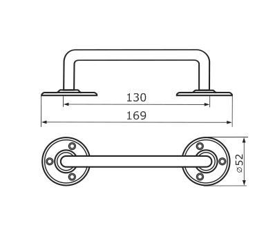 Домарт  РС-180 хром Ручка-скоба (10)
