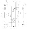 Корпус узкопрофильного замка с защёлкой 253 (25 mm) w/b (никель)