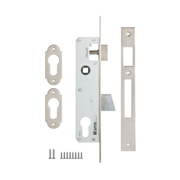 Корпус узкопрофильного замка с защёлкой 253 (25 mm) w/b (никель)