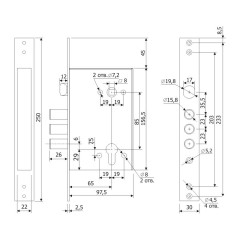 Гардиан 32.11 под ц/м ЗЩ б/о б/накл м/о 85 Замок врезной тяжелый (15)