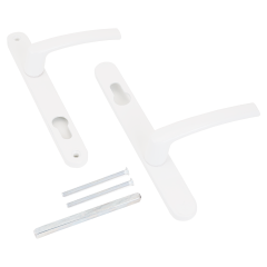 Ручки для узкопроф.дверей 28/85 белая RAL 9016,с пружиной, м/о 85 мм Комплект ручек (30,25)