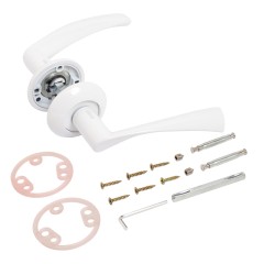 АЛЛЮР АРТ &quot;ОСКАР&quot; W (13110) матовый белый С НАКЛАДКОЙ Комплект ручек (20)