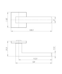 Ручка раздельная K.JS51.OPTIMAL SSC-16 сатинированный хром