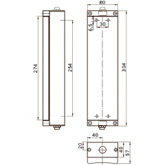 dormakaba Кнопка большая локтевая, алюминий