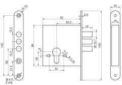 Рязань ЗВ 1-2/11 89400 Замок врезной б/руч (20)