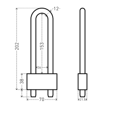 АЛЛЮР BC-701L(ВС1Л-701Д) d12мм  дл.дужка Замок навесной (48,6)