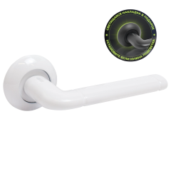 АЛЛЮР АРТ &quot;ПОЛО&quot; W (15110) матовый белый С НАКЛАДКОЙ Комплект ручек (20)