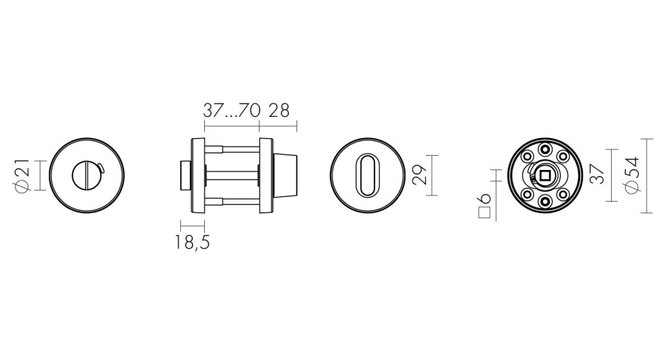 Ручка поворотная BK6.R.DSS201-02 (DSS-02-BK6) (INOX 201) BLACK
