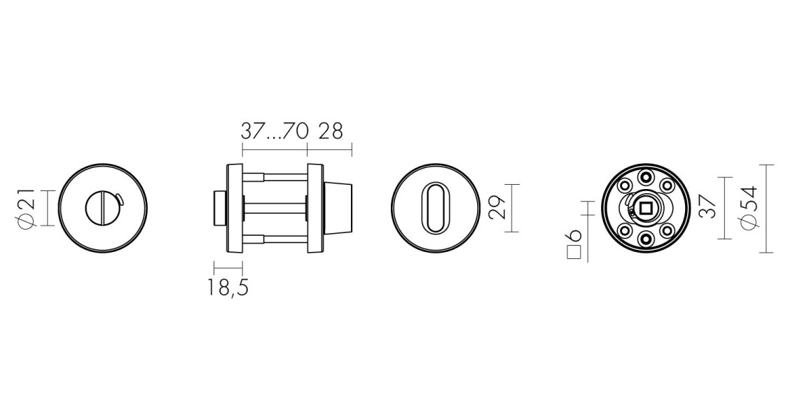 Ручка поворотная BK6.R.DSS201-02 (DSS-02-BK6) (INOX 201) BLACK