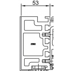 dormakaba Несущая LM-балка h=100мм l=6250мм анодированная E6/CO