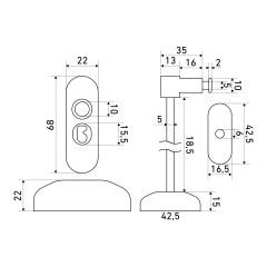 ЛДМ LFC-C2 трос. 9016(05)  белый Детский блокирующий на окна Замок блокиратор (150) НОВИНКА
