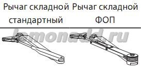 DORMA TS 68 варианты рычагов