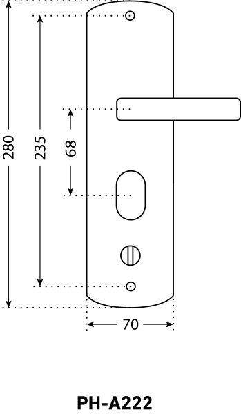 АЛЛЮР РН-А222-L универс. для кит. металл. дверей левая Комплект ручек (12)