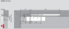 dormakaba TS 92B комплект для цельностеклянной двери