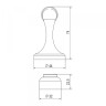 Упор дверной напольный DFIX/MF45 (DSM-45) магнитный ABG-6 бронза