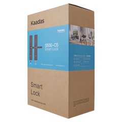 Замок врезной электронный с ручкой Kaadas S500 с отпечатком пальца, черный