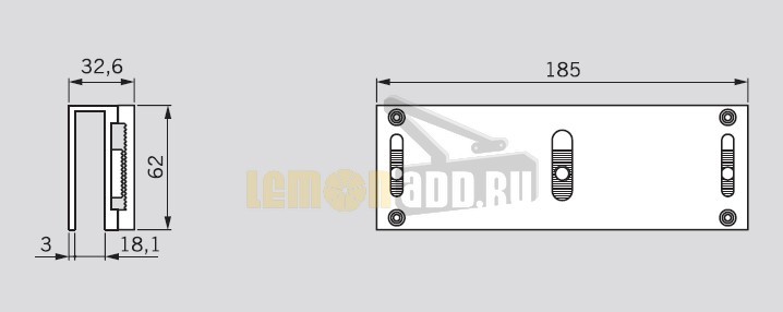 Монтажная пластина UBG-10/12 для EMC 600 ALH