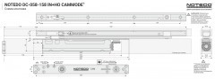 Доводчик NOTEDO DC-058-158 IN+HO CAMMODE (дверной доводчик врезной в комплекте со скользящим каналом и ФОП)