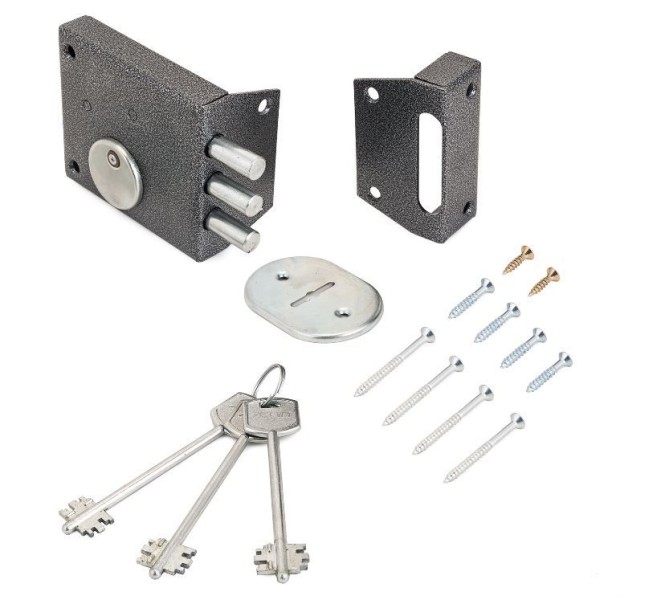 Д-град Зенит ЗН4-1 серебро Замок накладной  (20)